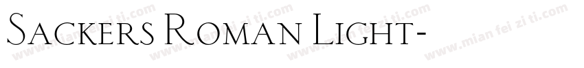 Sackers Roman Light字体转换